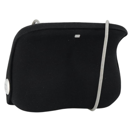 Chanel Millennium Shoulder Bag Jersey, BLACK, COTTON, Shoulder bag