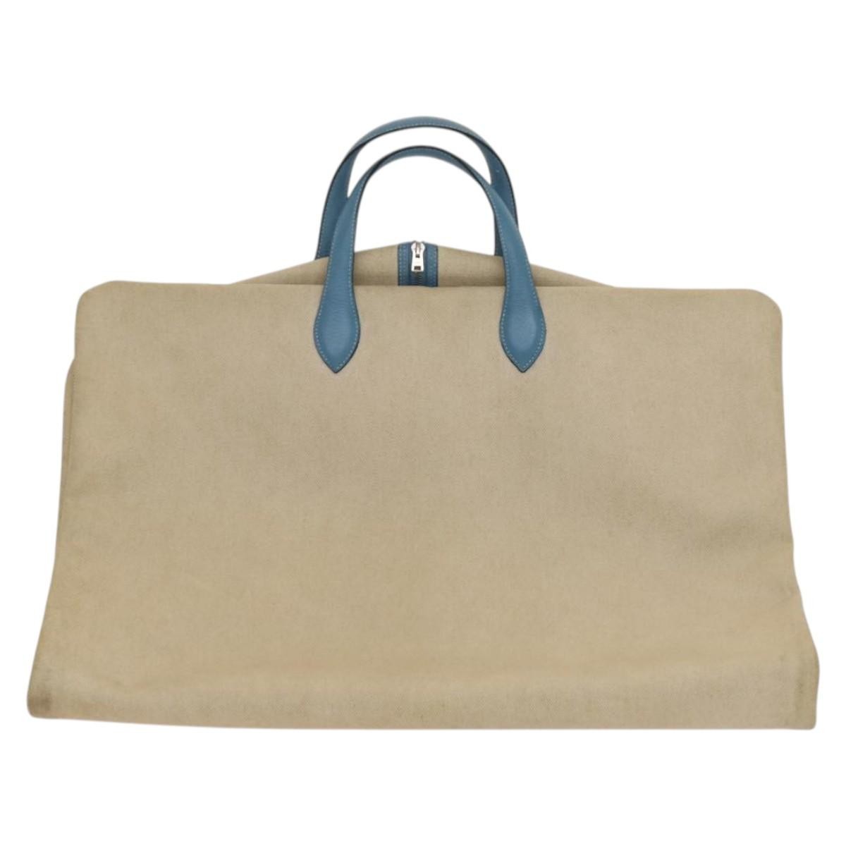 Hermes Garment Cover Toile, BEIGE, CANVAS, Tote bag