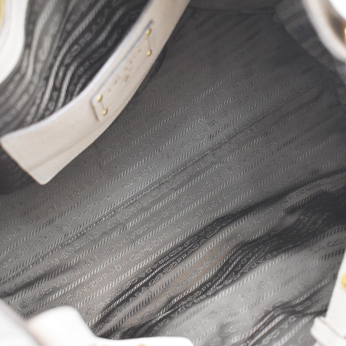 Prada Twin Shopping Tote Vitello Daino, BEIGE, LEATHER, Handbag