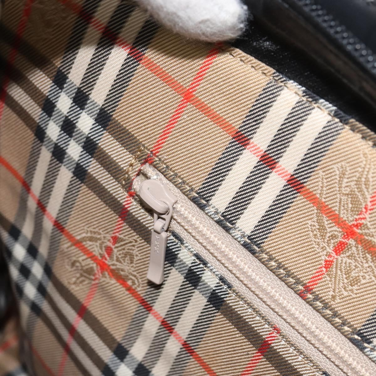 Burberry Vintage Handbag Leather, BLACK, LEATHER, Handbag