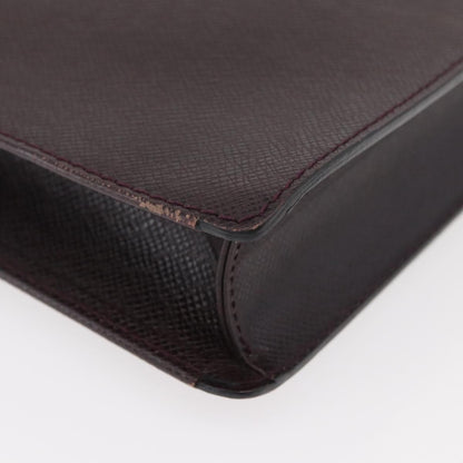 Louis Vuitton Serviette Kourad Briefcase Taiga Leather, Burgundy, Leather, Briefcase