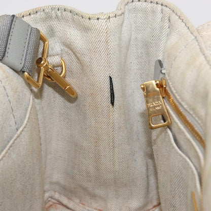 Prada Canapa Convertible Tote Canvas, GRAY, CANVAS, Tote bag