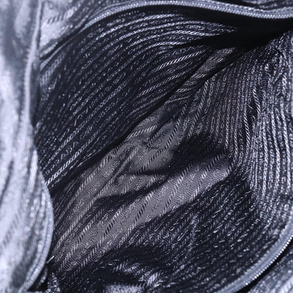 Prada Convertible Front Zip Briefcase Tessuto with Saffiano Leather, BLACK, NYLON, Briefcase