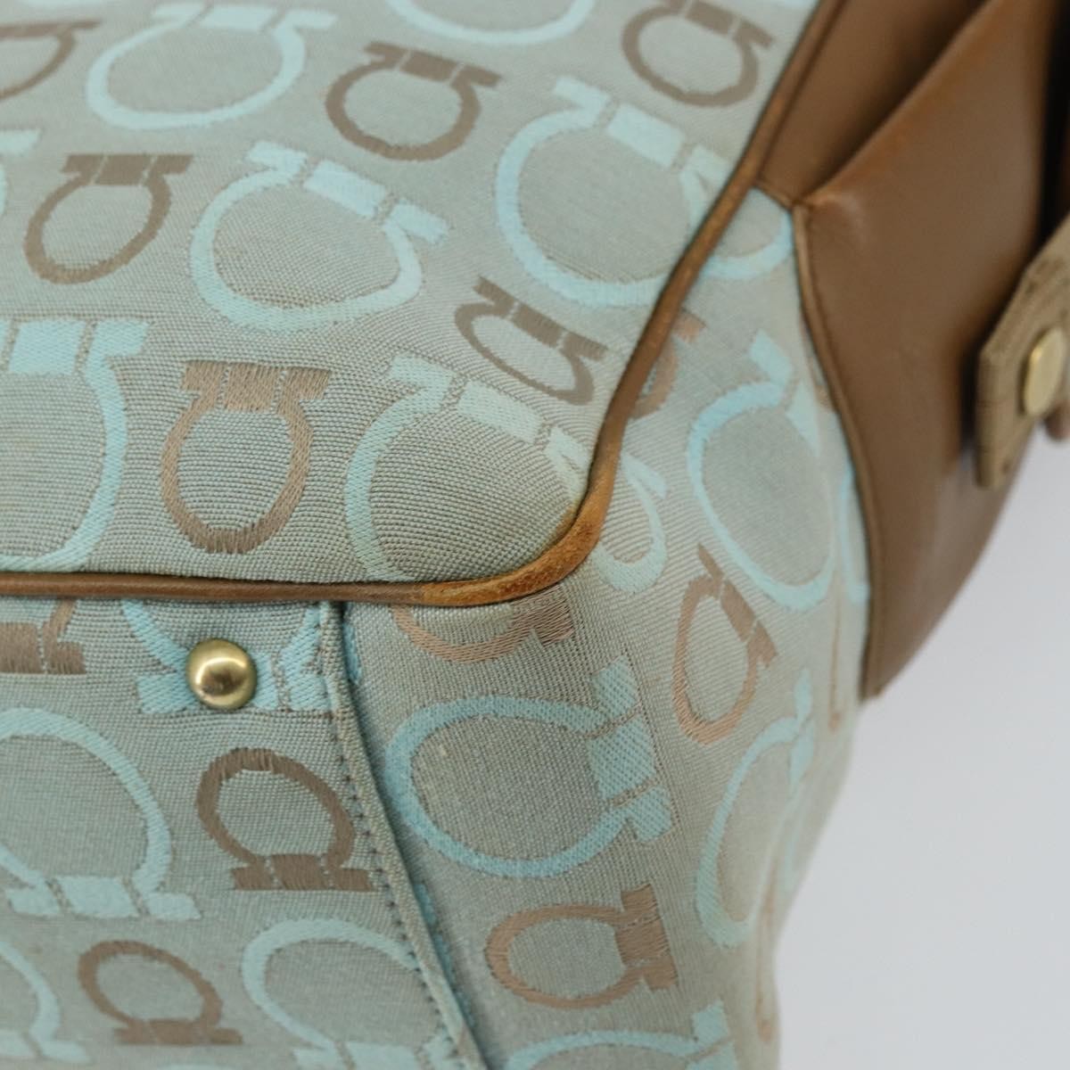 Salvatore Ferragamo Gancini Tote Gancini Canvas, BLUE, CANVAS, Tote bag