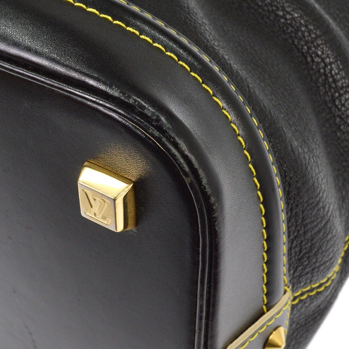 Louis Vuitton Suhali Lockit Handbag Leather, BLACK, LEATHER, Handbag