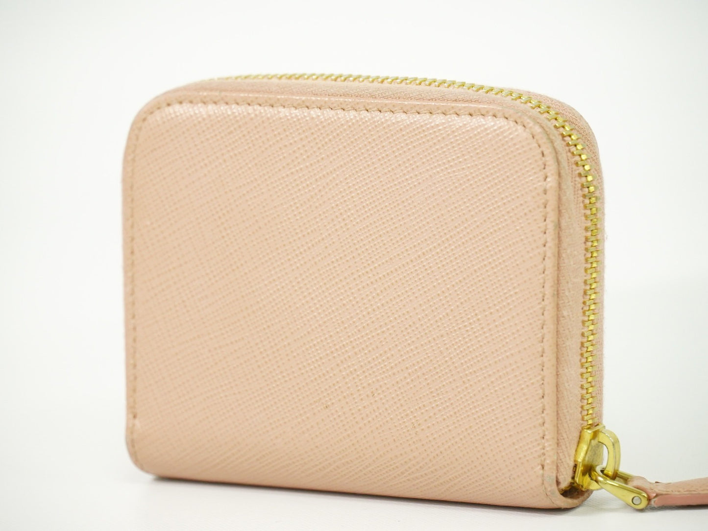 Prada Saffiano Coin Purse Leather, PINK, LEATHER, Wallets