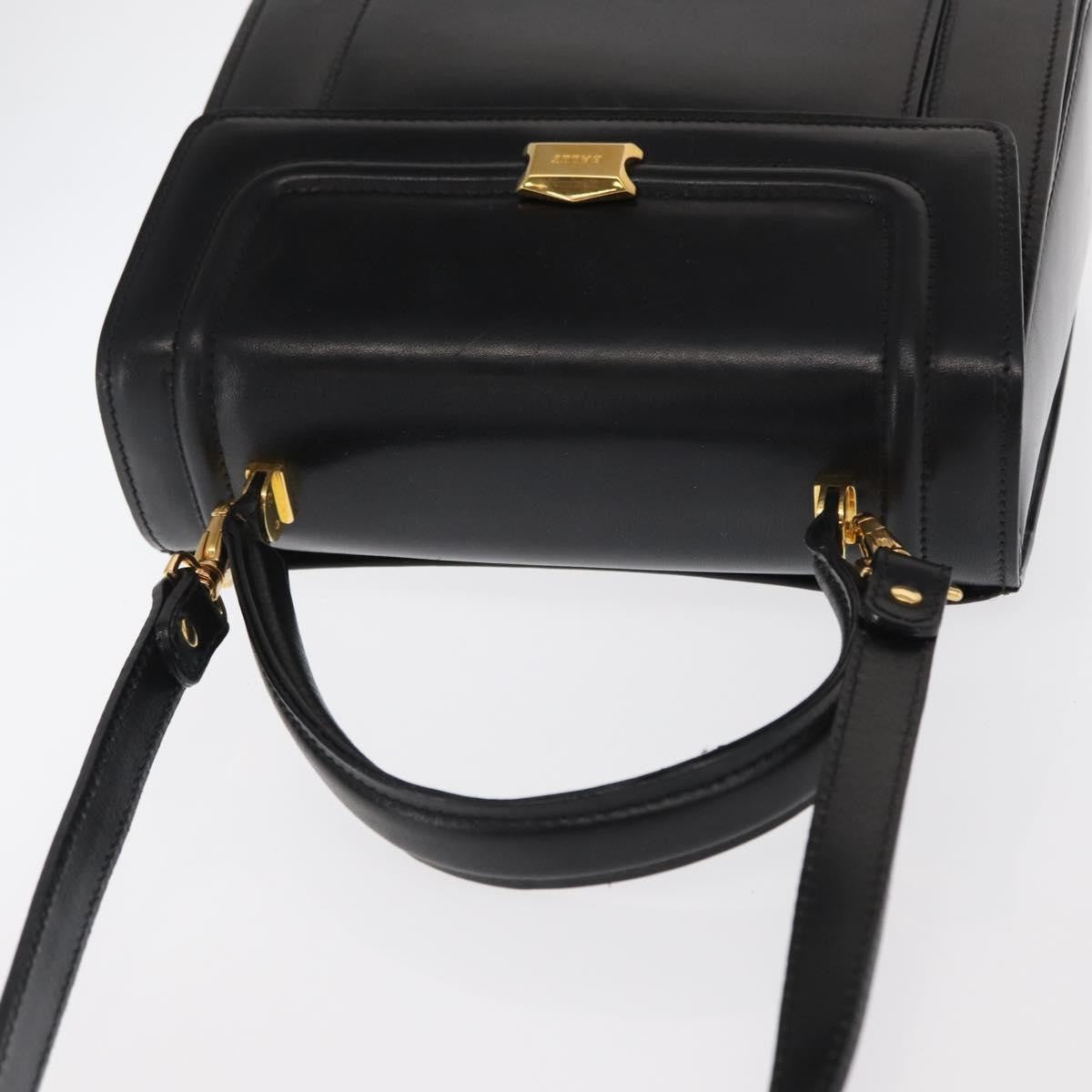 Bally Vintage Handbag Leather, BLACK, LEATHER, Handbag