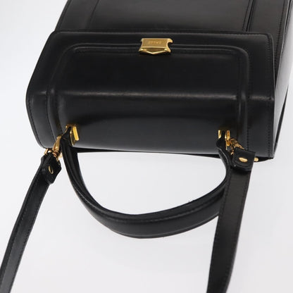 Bally Vintage Handbag Leather, BLACK, LEATHER, Handbag