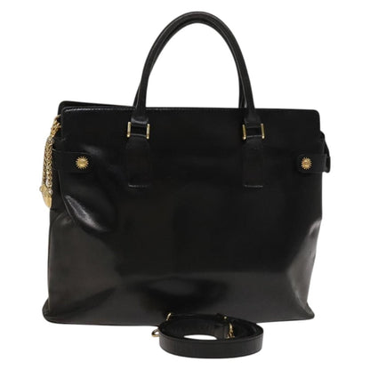 Versace Vintage Handbag Leather, BLACK, LEATHER, Handbag