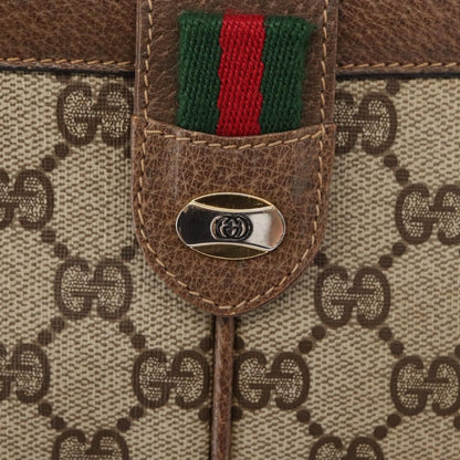 Gucci Vintage Shoulder Bag GG Coated Canvas, BEIGE, PVC, Shoulder bag