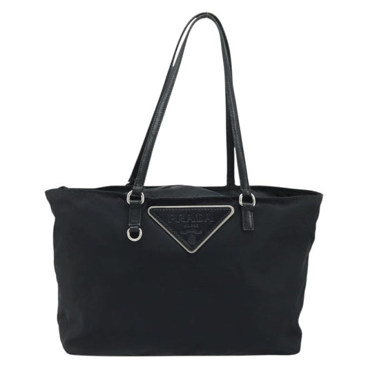 Prada Vintage Zip Tote Tessuto, Black, Nylon, Tote Bag