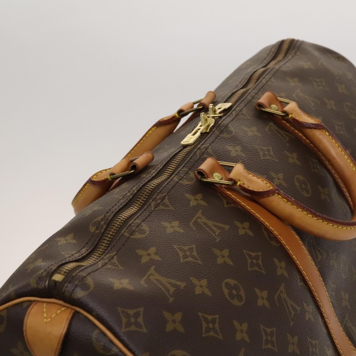 Louis Vuitton Keepall Bag Monogram Canvas, BROWN, CANVAS, Travel bag