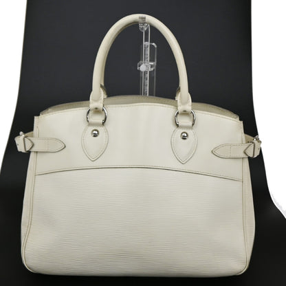 Louis Vuitton Passy Tote Epi Leather, WHITE, LEATHER, Tote bag