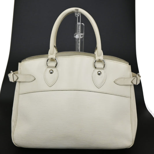 Louis Vuitton Passy Tote Epi Leather, WHITE, LEATHER, Tote bag