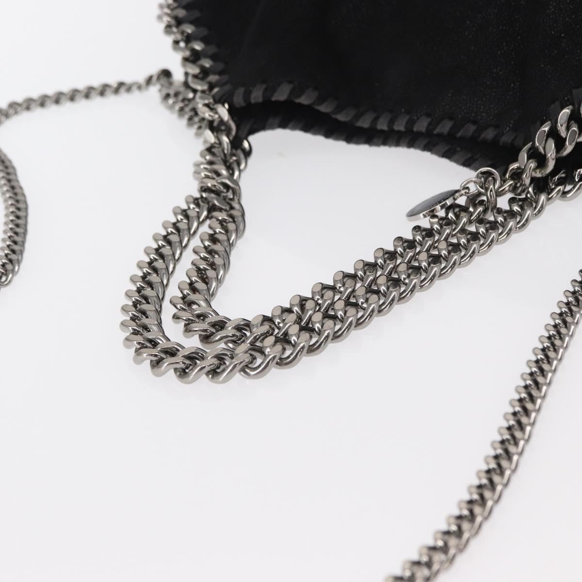 Stella McCartney Falabella Fold Over Crossbody Bag Shaggy Deer, BLACK, POLYESTER, Shoulder bag