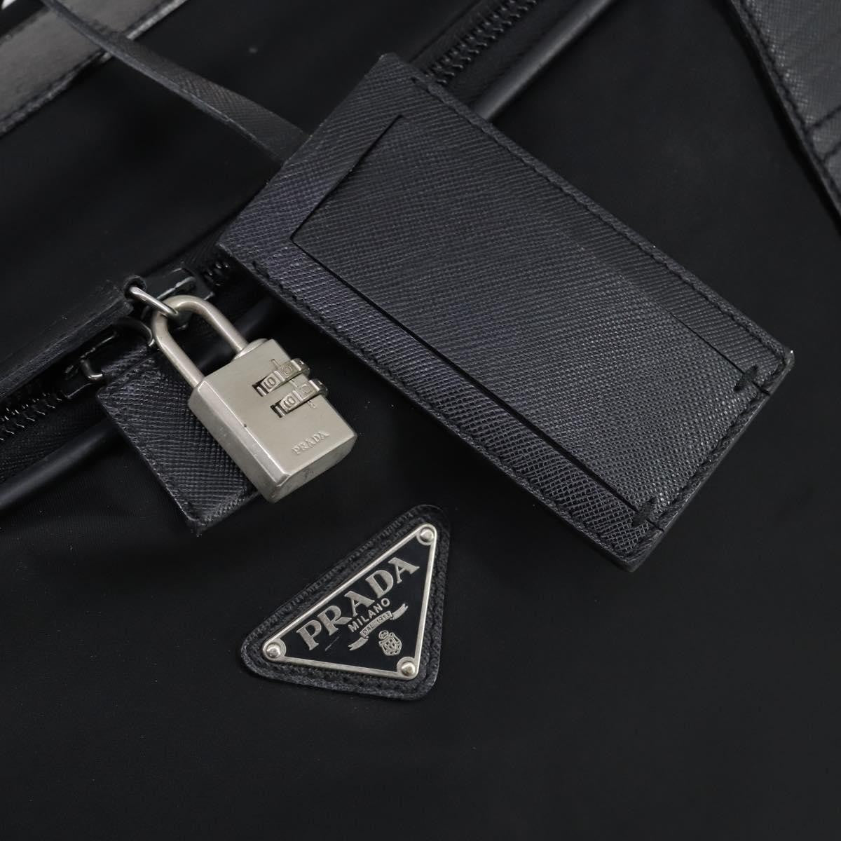 Prada Trunk Bag Nylon, BLACK, NYLON, Travel bag