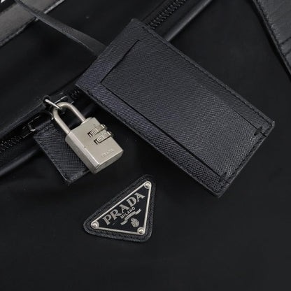Prada Trunk Bag Nylon, BLACK, NYLON, Travel bag