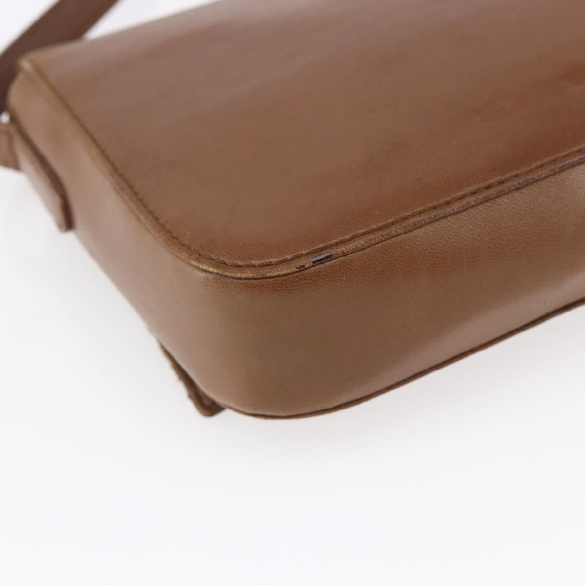 Loewe Flap Messenger Bag Leather, BROWN, LEATHER, Shoulder bag