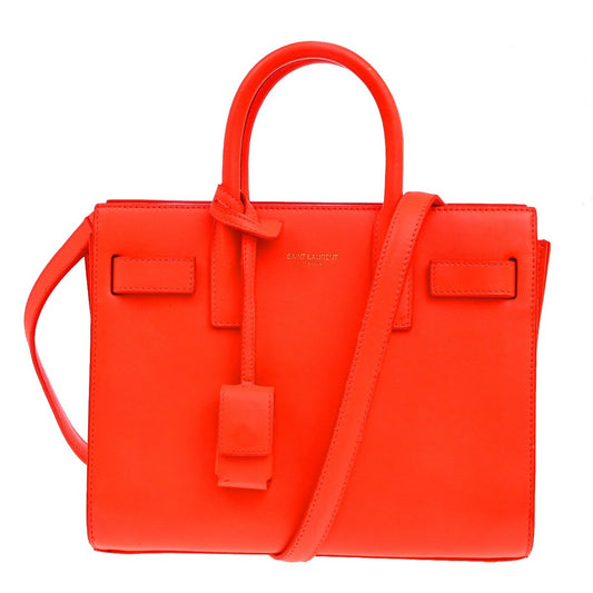 Saint Laurent Sac de Jour NM Bag Leather, RED, LEATHER, Handbag
