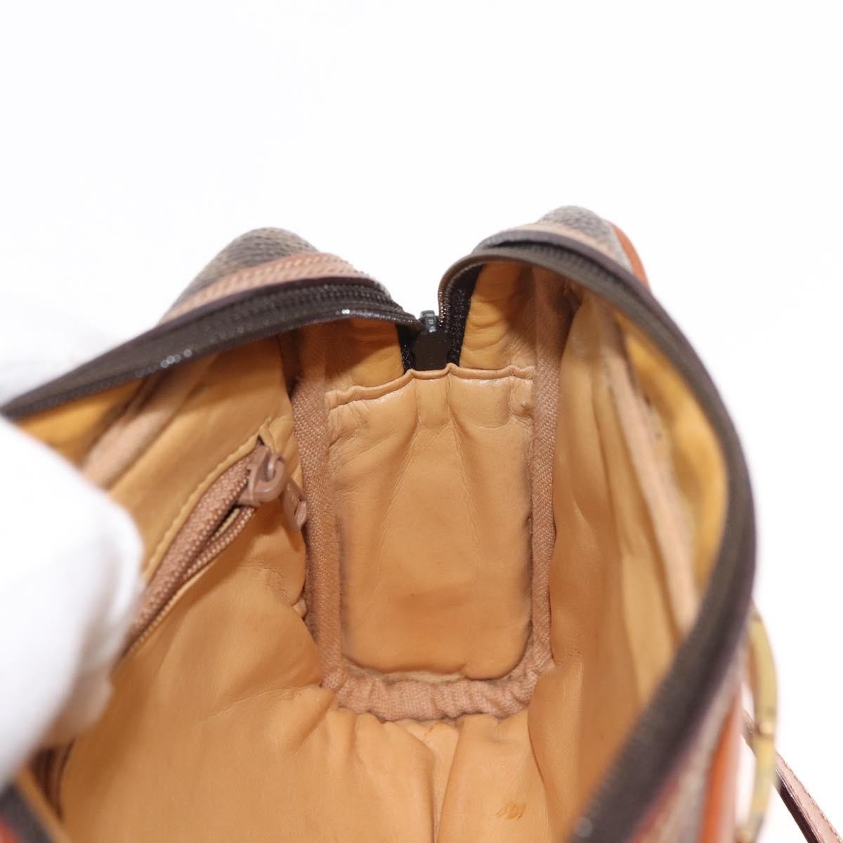 Celine Macadam Shoulder Bag PVC Leather, BROWN, CANVAS, Shoulder bag