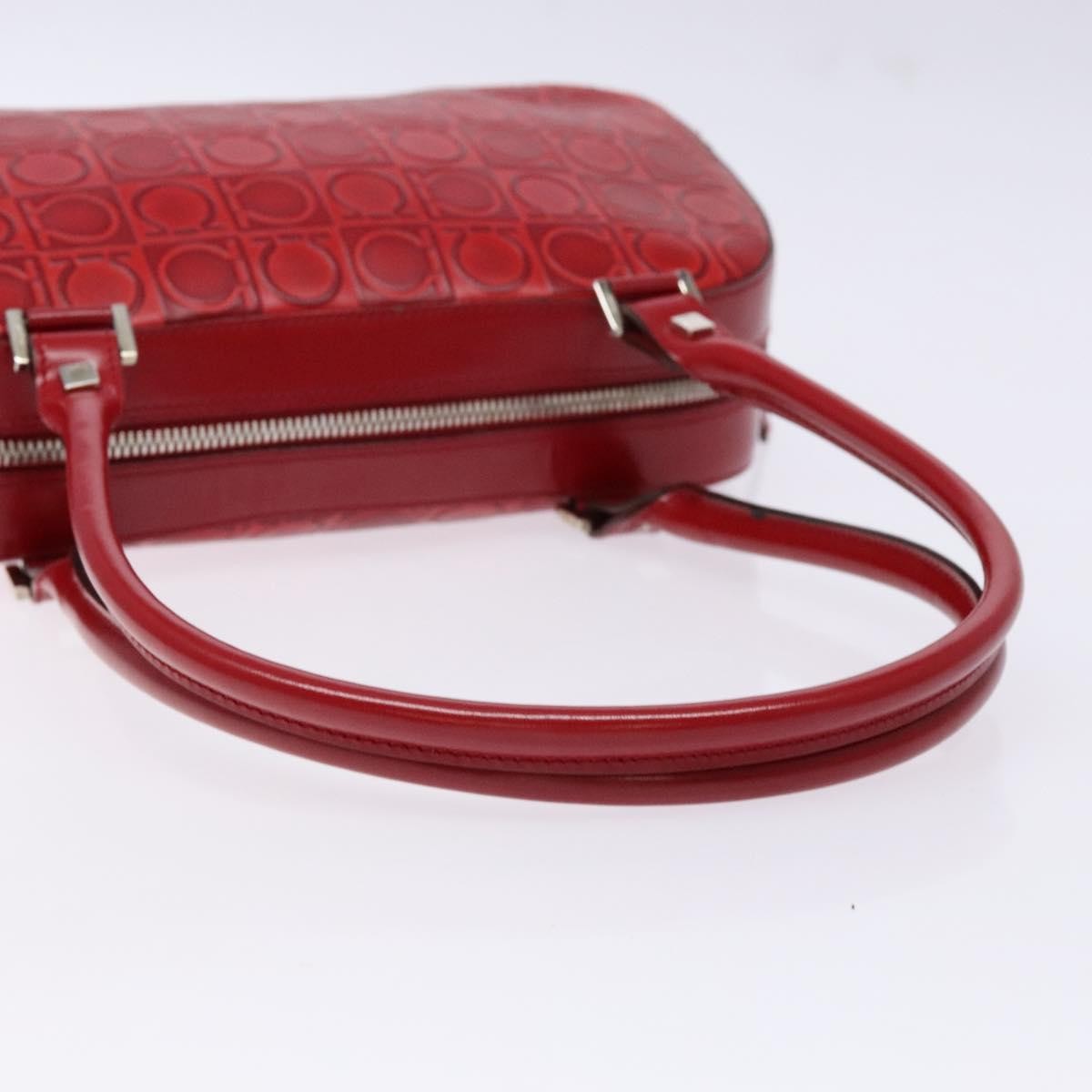 Salvatore Ferragamo Gancini Shoulder Bag Leather, RED, LEATHER, Shoulder bag