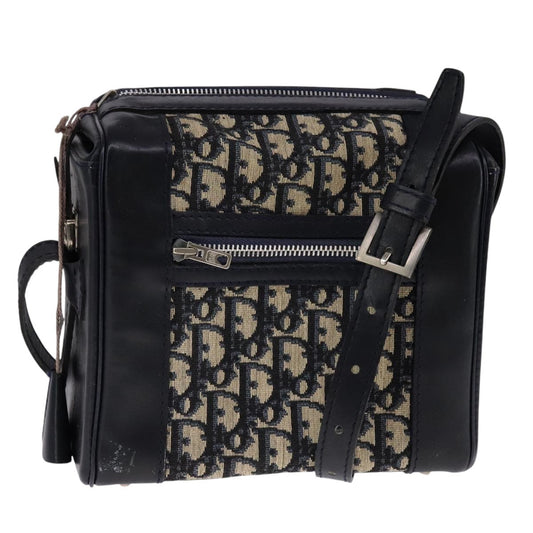 Christian Dior Trotter Oblique canvas et cuir, NAVY, CANVAS, Shoulder bag