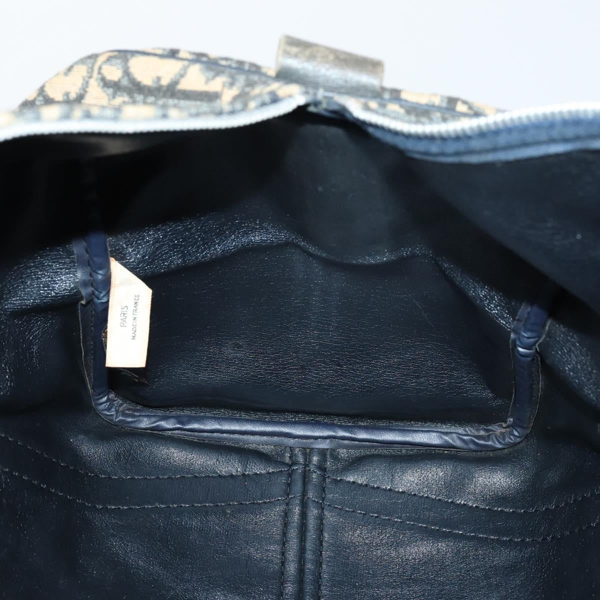 Christian Dior Vintage Trotter Boston Bag Diorissimo Canvas, NAVY, CANVAS, Travel bag