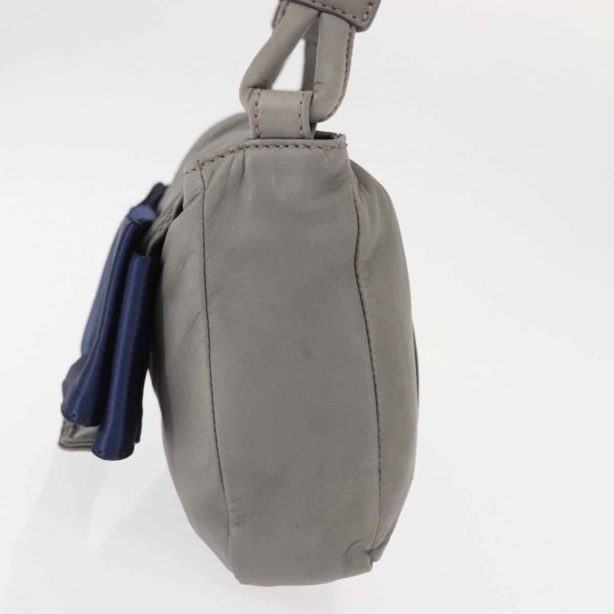 Chloe Vintage Flap shoulder bag Leather, GRAY, LEATHER, Shoulder bag