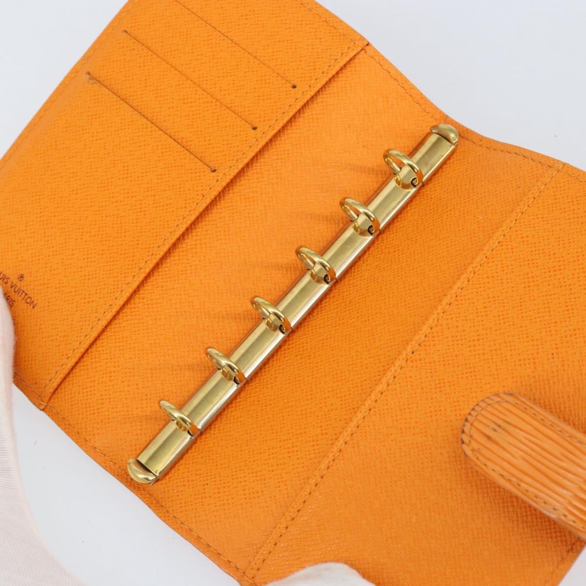 Louis Vuitton Agenda Cover Epi Leather, ORANGE, LEATHER, Wallets