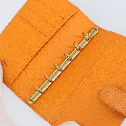 Louis Vuitton Agenda Cover Epi Leather, ORANGE, LEATHER, Wallets