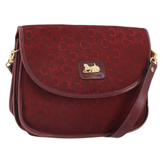 Celine C Sulky Shoulder bag Canvas, RED, CANVAS, Shoulder bag