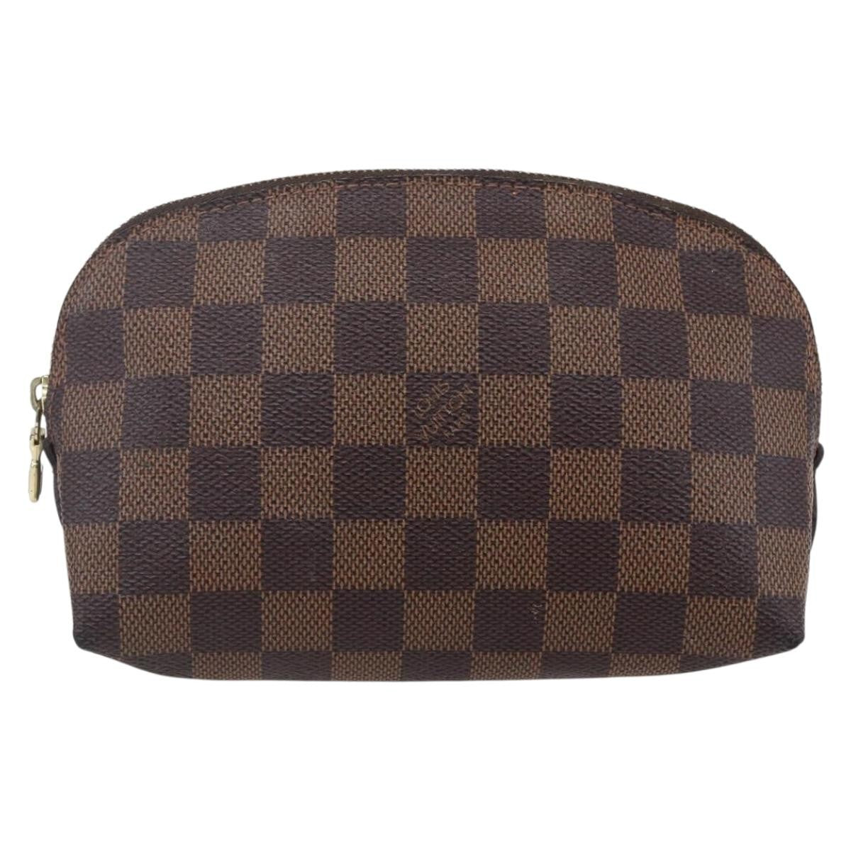 Louis Vuitton Cosmetic Pouch Damier, BROWN, CANVAS, Clutche & pouche