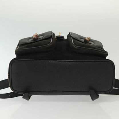 Gucci Bamboo Tassel Backpack Suede, BLACK, SUEDE, Backpack