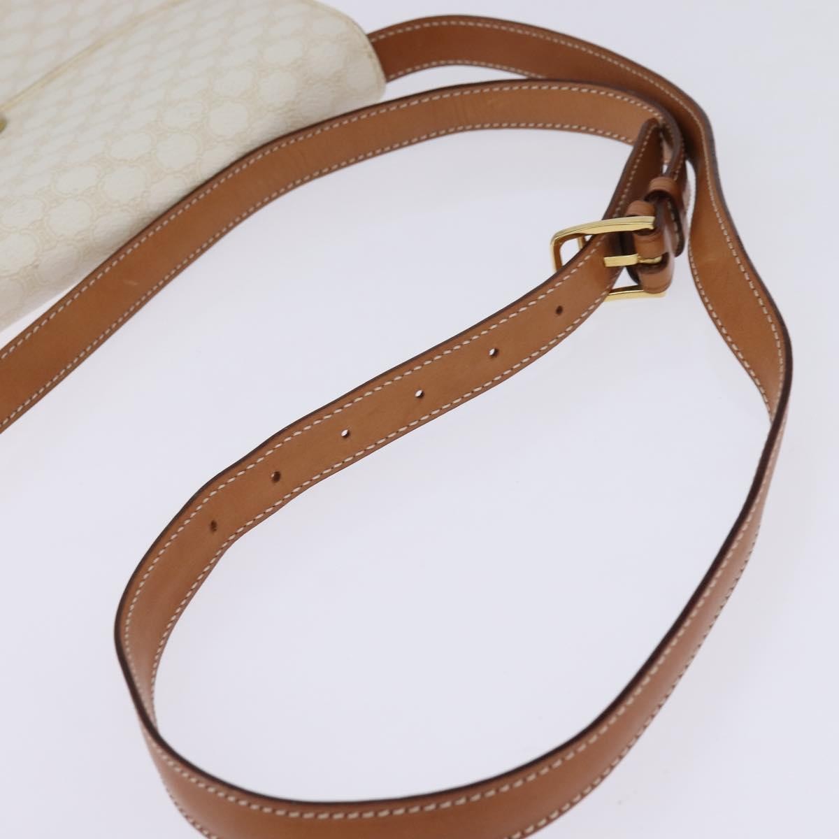 Celine Macadam Shoulder Bag PVC Leather, WHITE, CANVAS, Shoulder bag