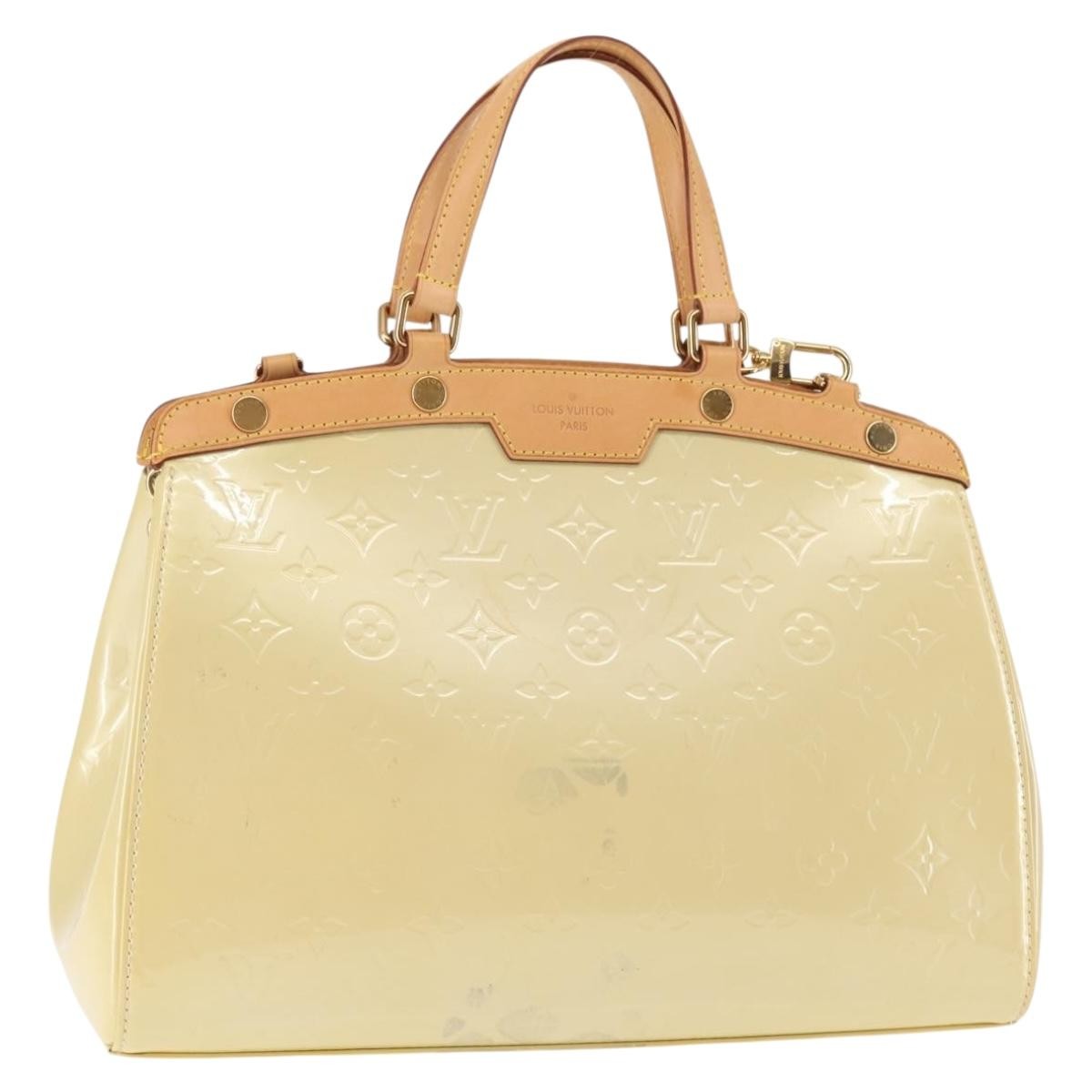 Louis Vuitton Brea Handbag Monogram Vernis, BEIGE, PATENT_LEATHER, Handbag
