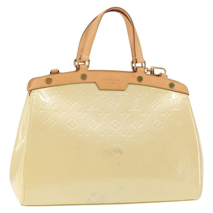 Louis Vuitton Brea Handbag Monogram Vernis, BEIGE, PATENT_LEATHER, Handbag