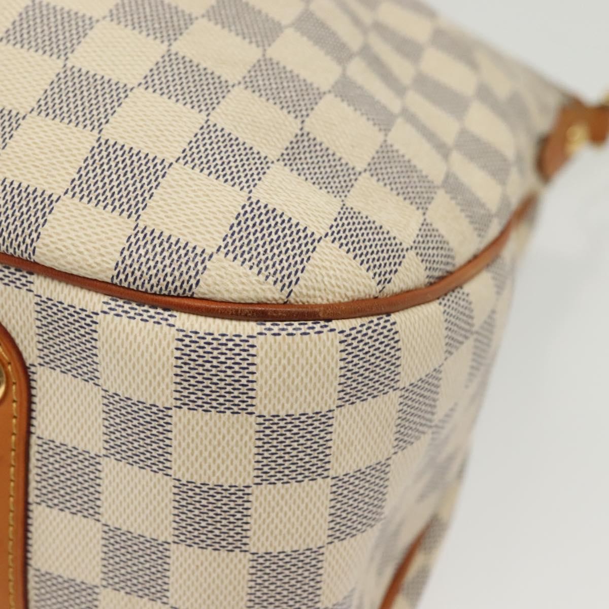 Louis Vuitton Siracusa Handbag Damier, WHITE, CANVAS, Shoulder bag