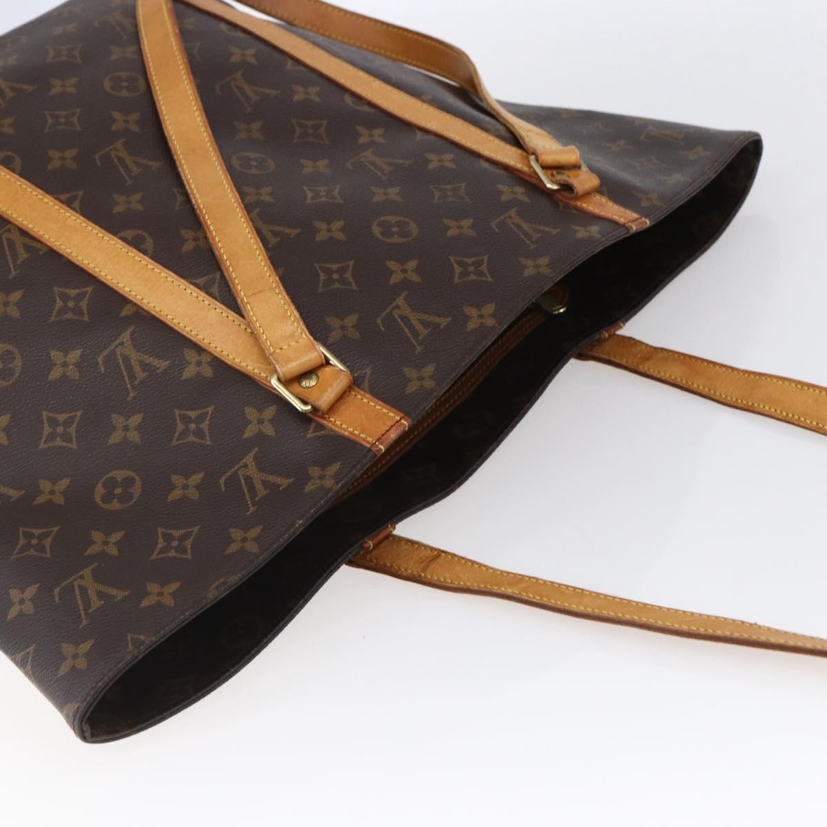 Louis Vuitton Shopping Sac Handbag Monogram Canvas, BROWN, CANVAS, Tote bag