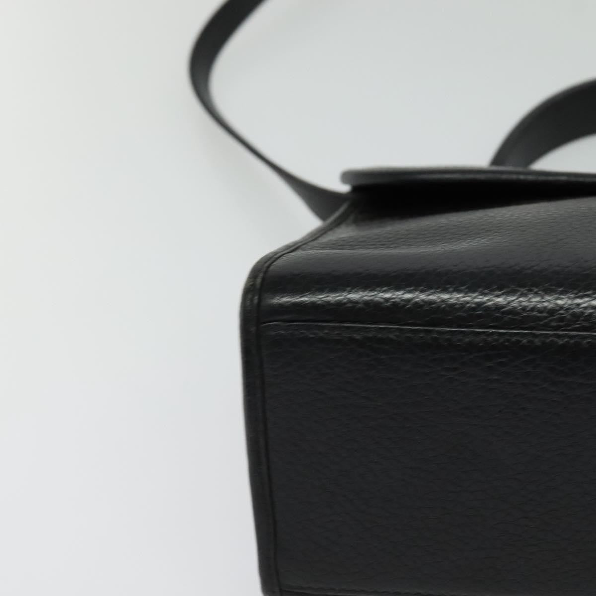 Christian Dior Vintage CD Handbag Leather, BLACK, LEATHER, Handbag