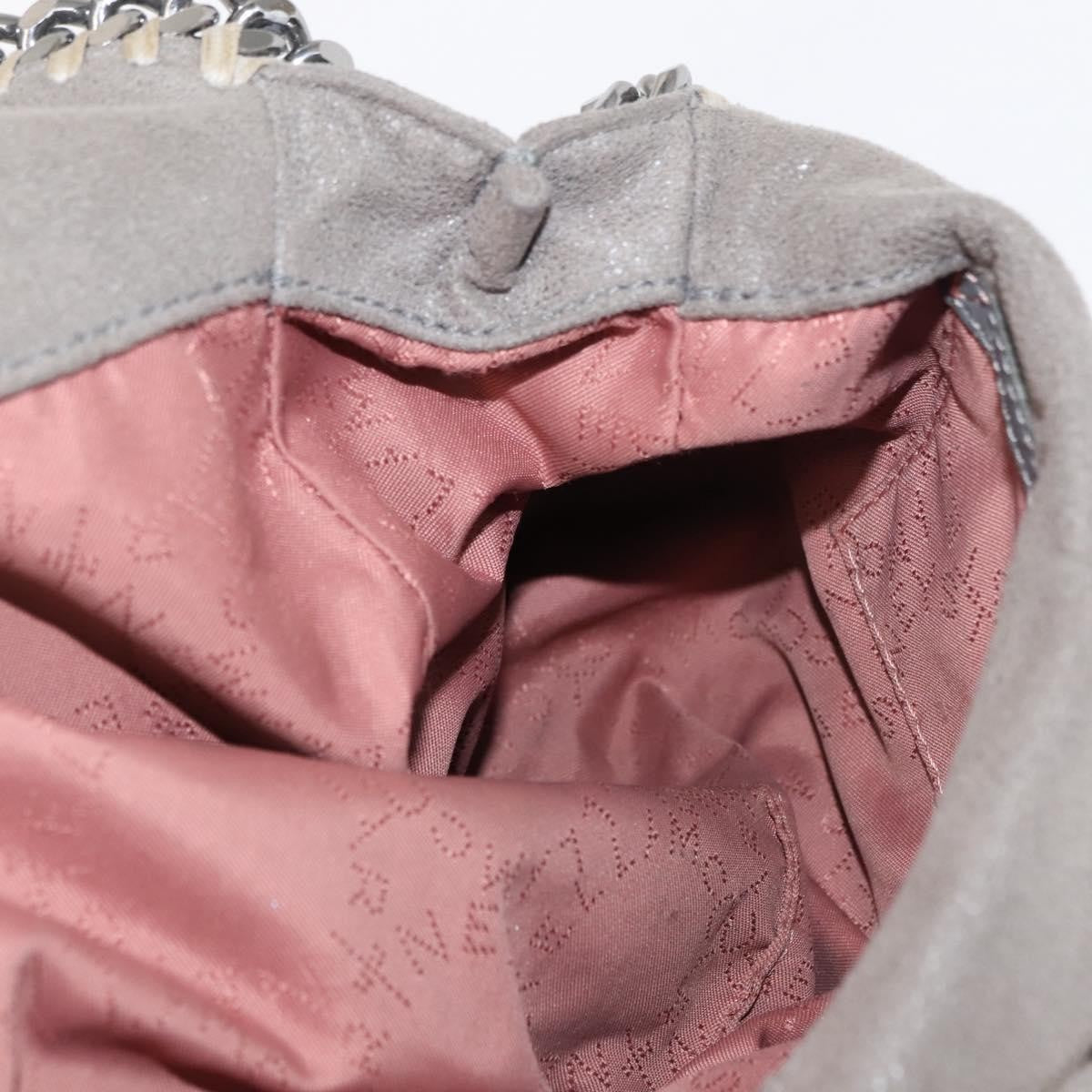 Stella McCartney Falabella Fold Over Crossbody Bag Suede, GRAY, SUEDE, Shoulder bag