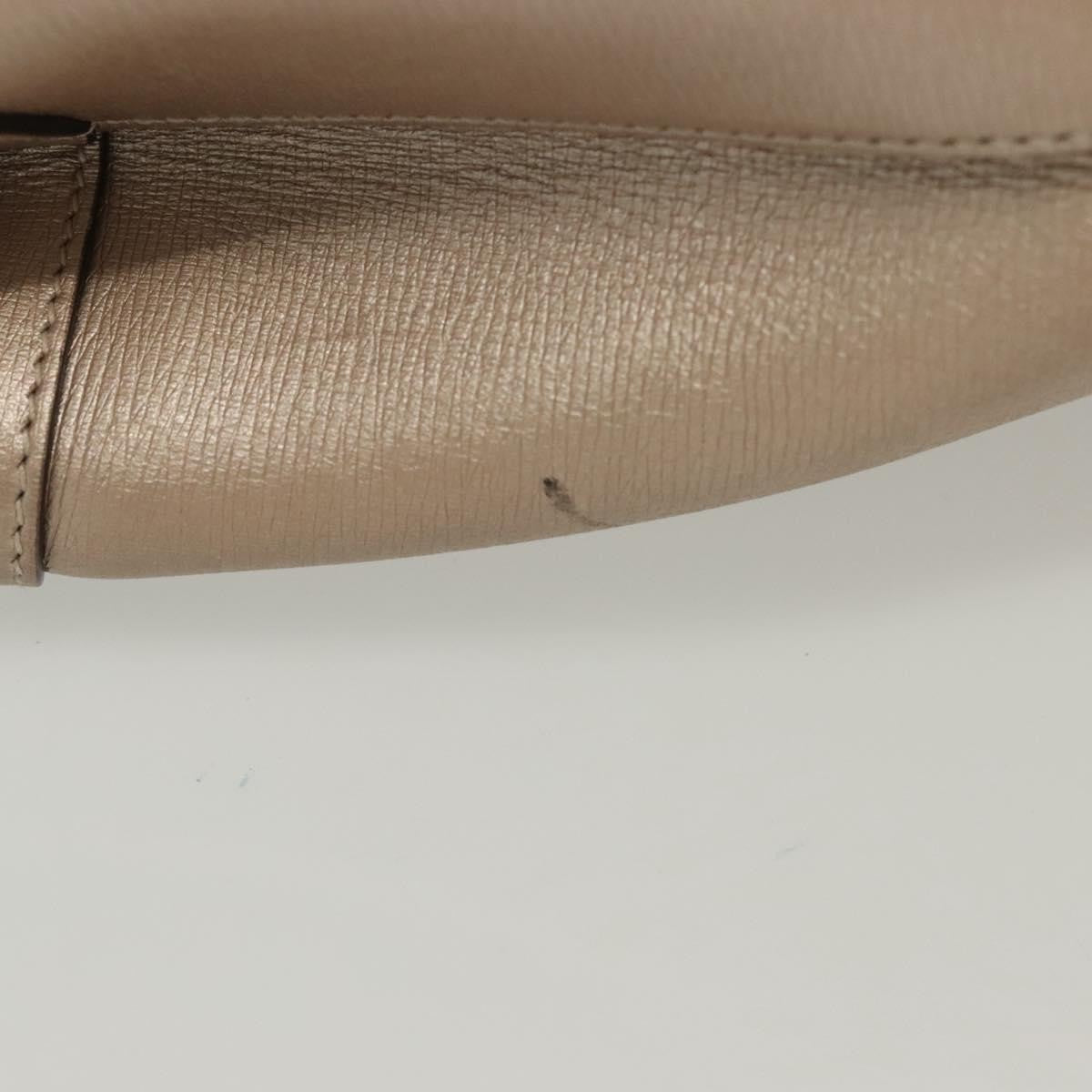 Gucci Bright Bit Convertible Tote Leather, GOLD, LEATHER, Tote bag