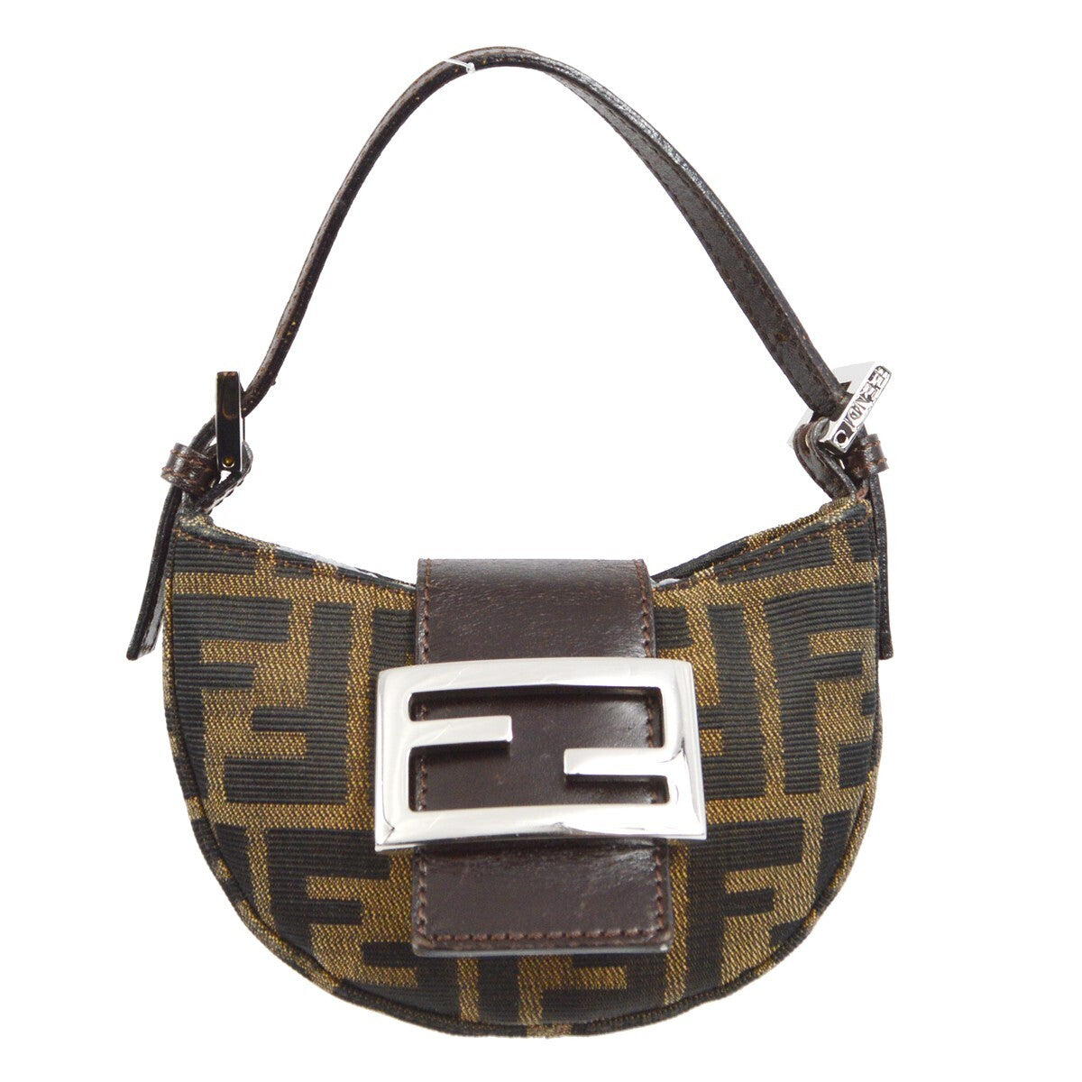 Fendi Cookie Hobo Zucca Canvas, BROWN, CANVAS, Clutche & pouche
