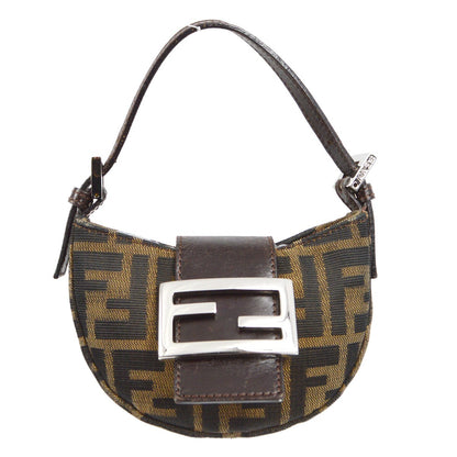 Fendi Cookie Hobo Zucca Canvas, BROWN, CANVAS, Clutche & pouche
