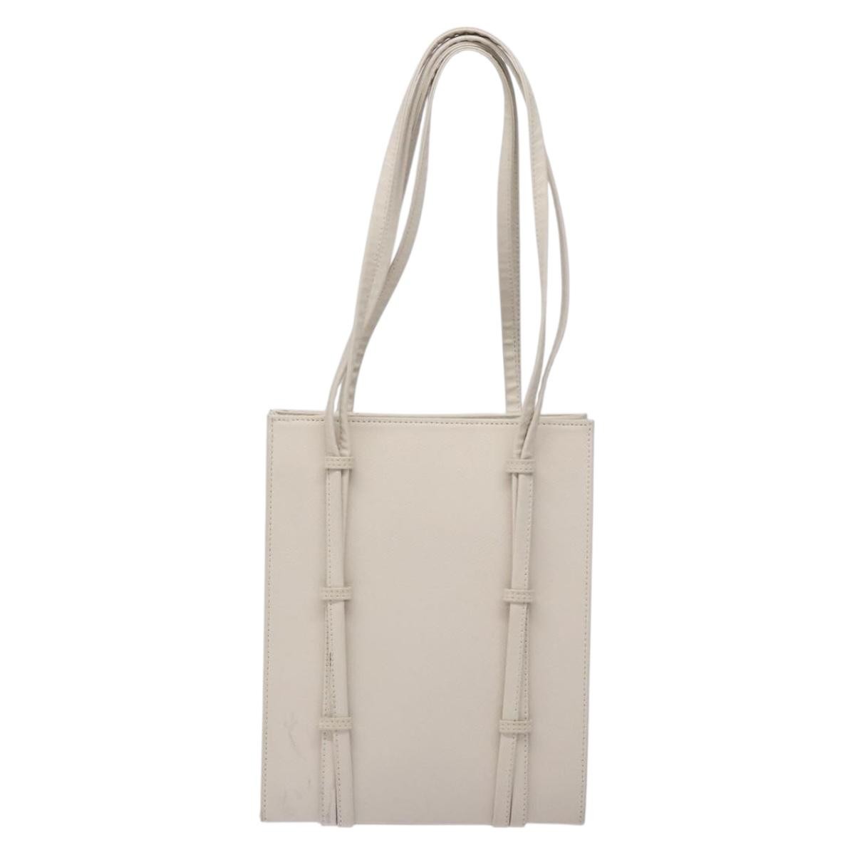 MCM Vintage Shoulder Bag Leather, WHITE, LEATHER, Shoulder bag