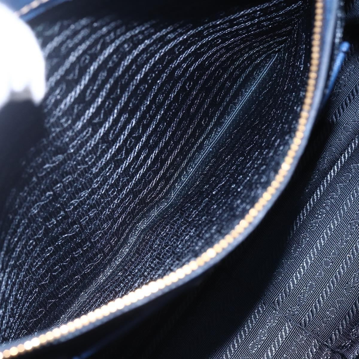 Prada Vintage Handbag Leather, BLUE, LEATHER, Handbag