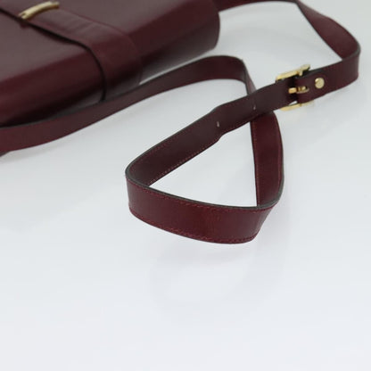Bally Vintage Shoulder Bag Leather, BURGUNDY, LEATHER, Shoulder bag