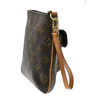 Louis Vuitton Partition Wristlet Clutch Monogram Canvas, BROWN, CANVAS, Clutche & pouche