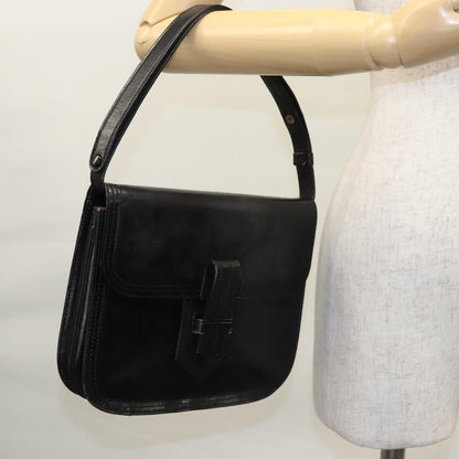 Saint Laurent Vintage Shoulder Bag Leather, BLACK, LEATHER, Shoulder bag