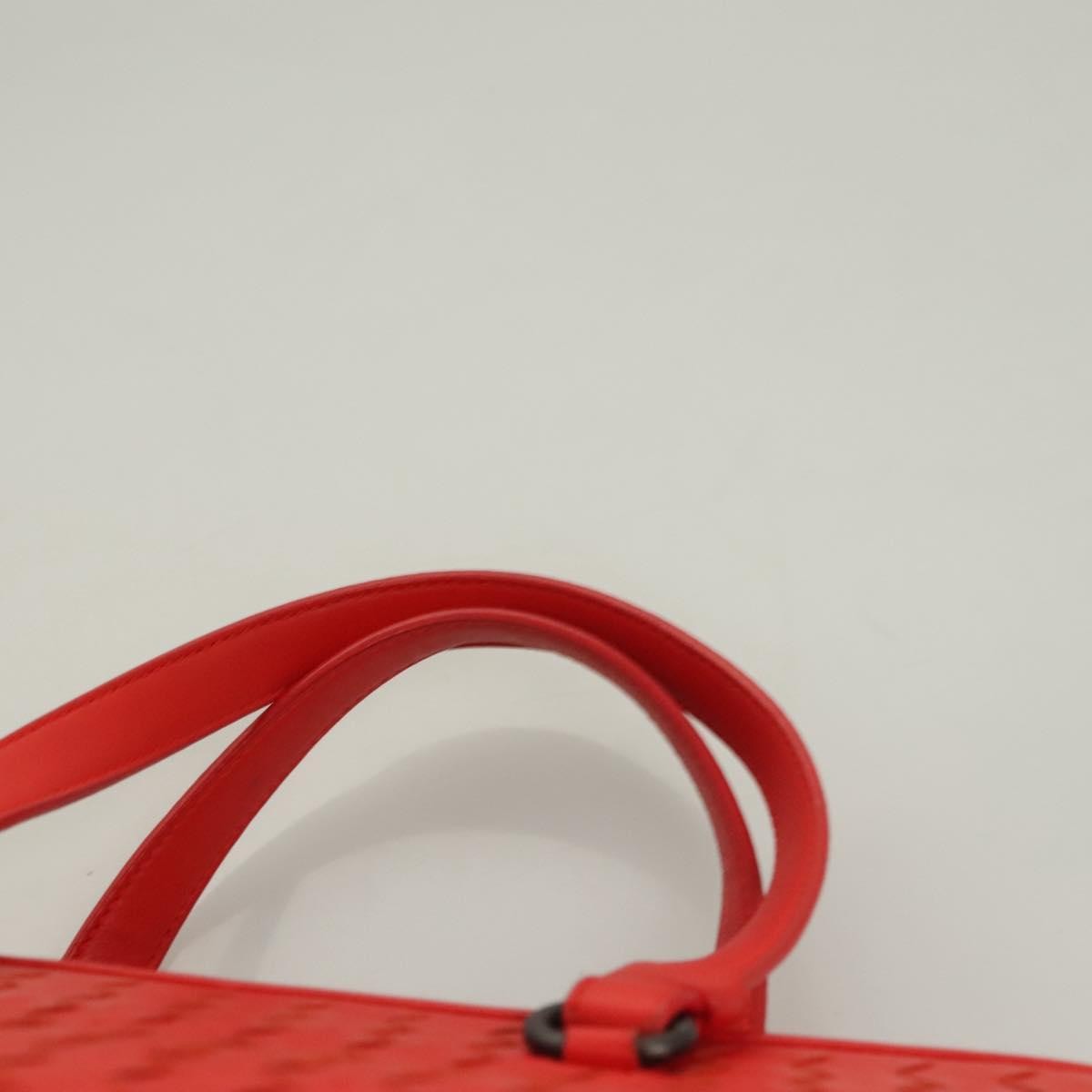 Bottega Veneta Open Shopping Tote Intrecciato Nappa, RED, LEATHER, Tote bag