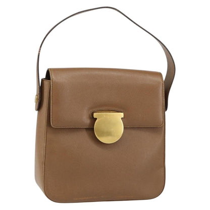 Salvatore Ferragamo Vintage Handbag Leather, BROWN, LEATHER, Handbag